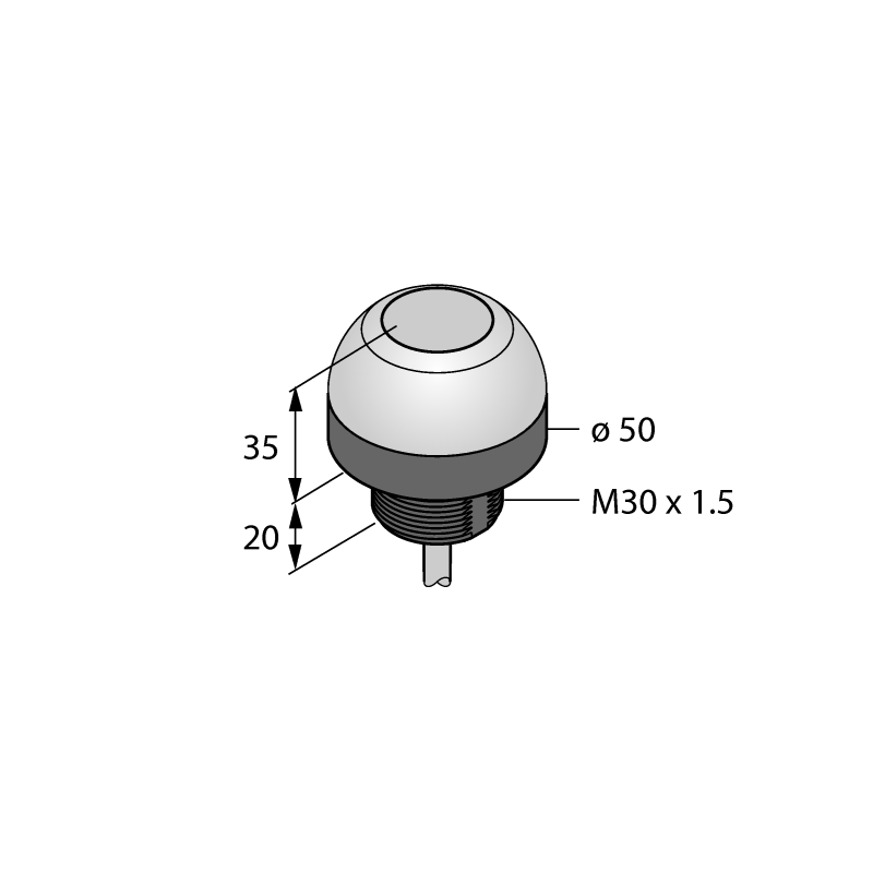Кнопка емкостная Turck K30ALBT2RGH 