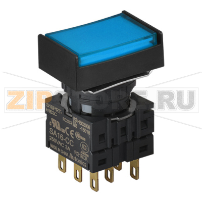 Выключатель кнопочный, Ø отверстия: 16 мм Autonics S16PRT-H1B3C 