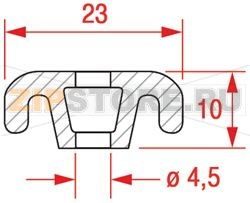 ЧЕРНЫЙ ПВХ ПРОФИЛЬ ДЛЯ ПРОКЛАДОК 2500 ММ 