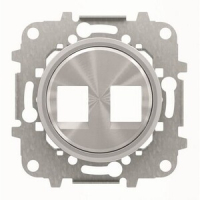 Накладка для двух суппортов/разъёмов, хром ABB 2CLA861820A1401
