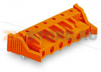 MCS MIDI Classic Розетка под пайку THT; 0.6 x 1.0 mm solder pin; угловые; Фиксирующий рычаг; Шаг контактов 7,62 мм; 12-пол.; оранжевые Wago 232-872/039-000
