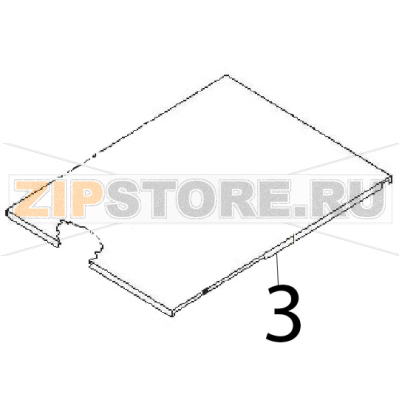 Oven top, complete Angelo Po FM611E1 Oven top, complete Angelo Po FM611E1Запчасть на деталировке под номером: 3