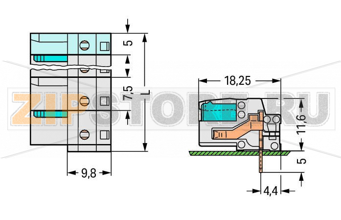 MCS MIDI Розетка под пайку THT; 0.6 x 1.0 mm solder pin; угловые; 100% защита от неправильного подсоединения; Шаг контактов 7,5 мм; 8-пол.; светло-серые Wago 722-838 Встроенные тестовые порты для тестовых штекеров O 2 ммДля соединений "провод-провод" и "плата-провод"Выходы под печатные платы с защитой от касанияЛегко идентифицируемые входы и выходы печатной платы100% защита от неправильного подсоединенияВозможны варианты кодировки...