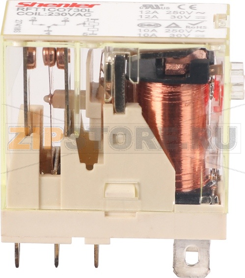 Реле промежуточное 12 A, 230 В/AC, 1CO Shenler RFT1CO730 