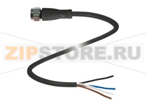 Кабель датчика-исполнительного устройства Female connector V1-GV4A-BK5M-PVC-U Pepperl+Fuchs Описание оборудованияFemale cordset, M12, Stainless steel V4A, 4-pin, PVC cable