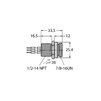 Фланец Turck RSFV 49-0.25M/14.5/C1117