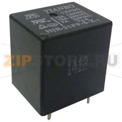 Реле электромагнитное 12 В/DC, 15 А, 1 шт Tianbo HJR-21FF-S-Z-12VDC 