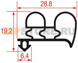 GUARNIZIONE 3 LATI 1910x815x1910 mm 