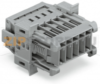 1-проводная вилка; Защелкивающийся фланец; 4 mm; Шаг контактов 5 мм; 3-пол.; 4,00 mm; серые Wago 769-603/006-000