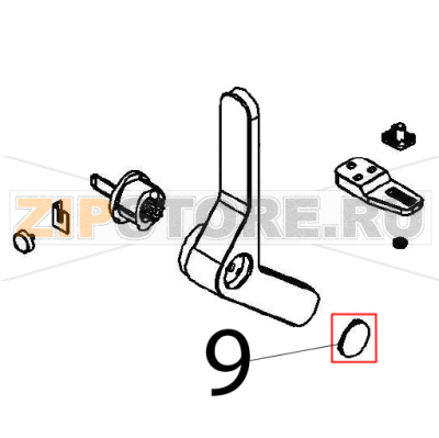Cap handle Angelo Po FX61E1 Cap handle Angelo Po FX61E1Запчасть на деталировке под номером: 9