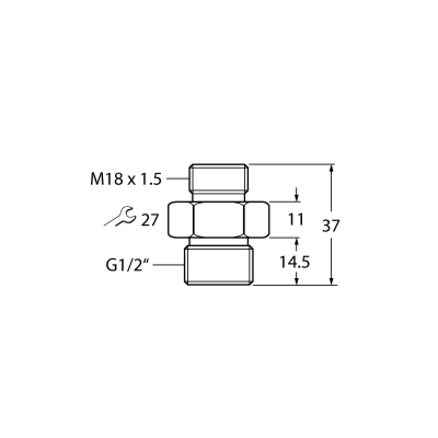 Адаптер ввинчиваемый Turck FAA-80-1.4571 