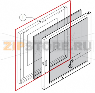 Door Lainox MVE051P                                                                                        Door Lainox MVE051PЗапчасть на сборочном чертеже под номером: 1Название запчасти на итальянском языке языке: Door Lainox MVE051P
