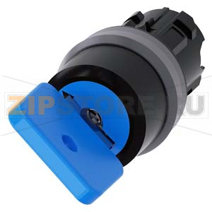 АКТУАТОР ПОВОРОТНОГО ПЕРЕКЛЮЧАТЕЛЯ С КЛЮЧОМ O.M.R., 22MM, КРУГЛ., ПЛАСТИК С МЕТАЛЛИЧЕСКИМ ФРОНТАЛЬНЫМ КОЛЬЦОМ, НОМЕР ЗАМКА 73038, ЧЁРНЫЙ / ГОЛУБОЙ, С 2 КЛЮЧАМИ, 2 КОММУТАЦИОННЫХ ПОЛОЖЕНИЯ: O-I, С ФИКСАЦИЕЙ, УГОЛ ПОВОРОТА РУКОЯТКИ 90 ГРАД.: 10:30Ч./13:30Ч. 