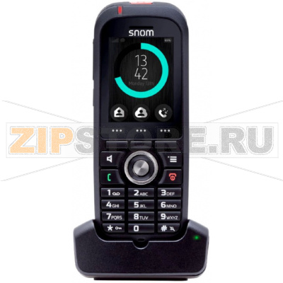 SNOM M70  Офисный беспроводной DECT телефон для базовых станций М300, М700 и М900. Цветной экран TFT высокого разрешения, 200 часов в режиме ожидания, Прочная ударостойкая конструкция (MIL-STD-810g 516.6), Тревожная кнопка, Встроенный модуль Bluetooth LE, 