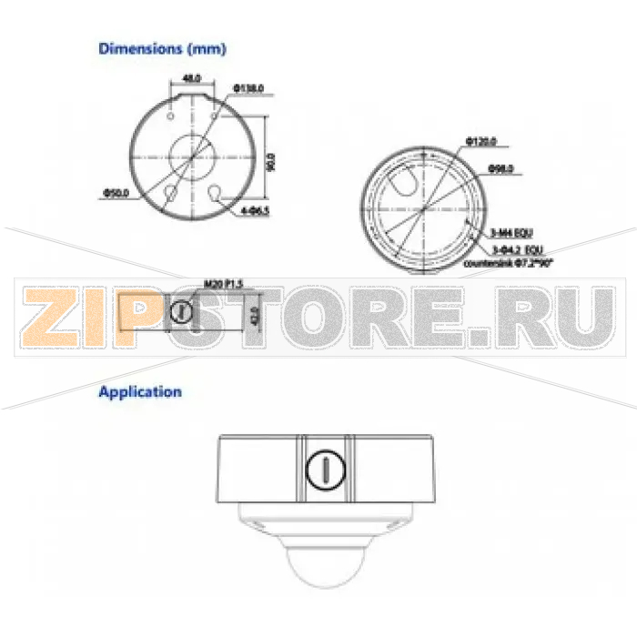 Коробка монтажная Dahua PFA131 