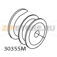 Assembly, platen pulley (6 Dots/mm) Zebra 105SE