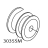 Assembly, platen pulley (6 Dots/mm) Zebra 105SE