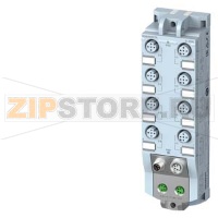 SIMATIC ET 200AL, станция распределённой периферии DQ 8X24VDC/2A, 8XM12, степень защиты IP67 Siemens 6ES7142-5AF00-0BA0