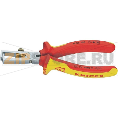 Клещи для снятия изоляции с головкой и контргайкой, 10 мм² Knipex 11 06 160 
