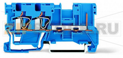 2-проводные / 1-контактные базовые клеммы; для DIN-рейки 35 x 15 и 35 x 7,5; 4 mm; CAGE CLAMP®; 4,00 mm; синие Wago 769-251/000-006 
