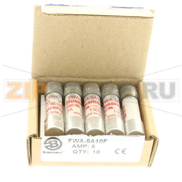 Предохранитель, 5 A, AC 150 В, DC 150 В, 100 кА, 10x38 мм, aR, UL Eaton SEMI-COND FUSE 5A 150V AC 