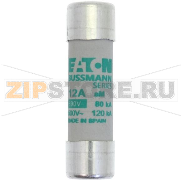 Предохранитель, 12 A, AC 690 В, 80 кА, 14x51 мм, aM, IEC Eaton CYLINDRICAL FUSE 14x51 12A AM 69 