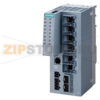 SCALANCE XC206-2G PoE Manageable Layer 2 IE PoE Switch; IEC 62443-4-2 certified; 6x 10/100/1000 Mbps RJ45 PoE ports acc. to IEEE802.3at; 2 ports of which according to IEEE802.3bt ; 2x 1,000, 10,000 Mbps SFP+; PoE support for 54 V DC Infeed; 240 W PoE Powe
