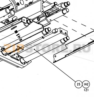 Узел поддержки ролика Datamax A-4408 Mark II LH Узел поддержки ролика Datamax A-4408 Mark II LH Запчасть на сборочном чертеже под номером: 25Название запчасти Datamax на английском языке: BLOCK SUPPORT PLATEN 