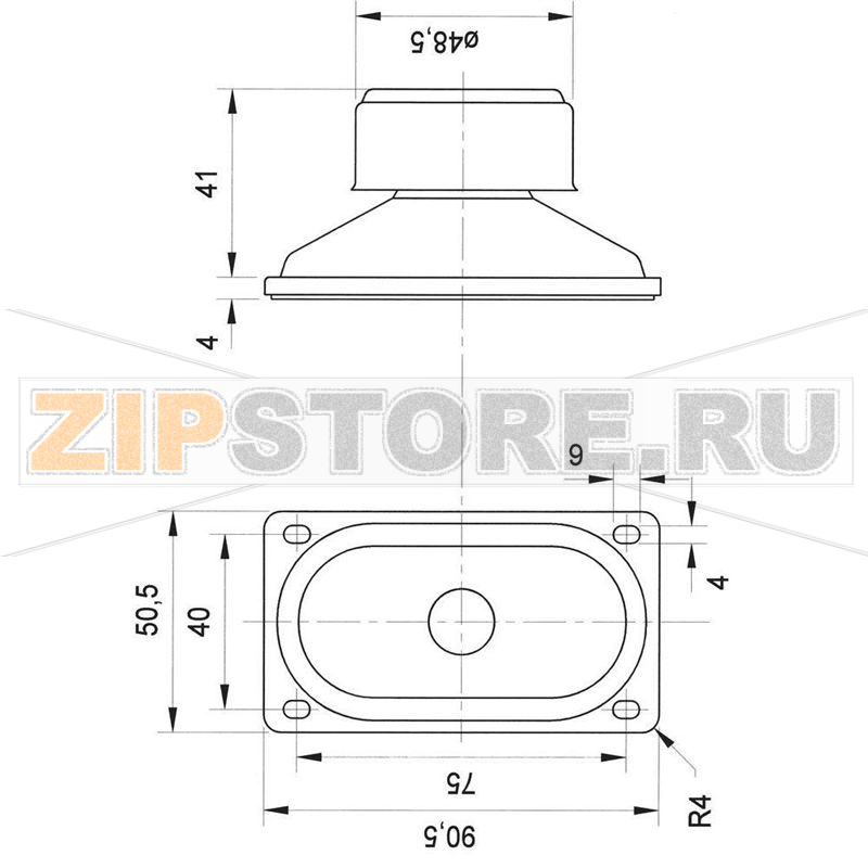 Динамик широкополосный 10 Вт, 2.9 дюйма, 7.5 см, 82 дБ, 8 Ом Visaton SC 5.9/8 