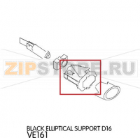 Black elliptical support D16 Unox XF 090P