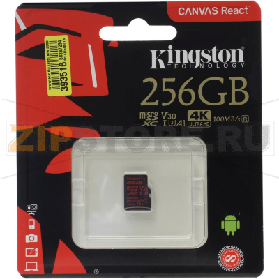 Карта памяти 256 Гб Kingston SDCR-256GBSP 