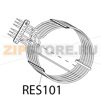 Circular resistor 7500 W, 230 V Gierre FEV 64M Circular resistor 7500 W, 230 V Gierre FEV 64MЗапчасть на деталировке под номером: RES101