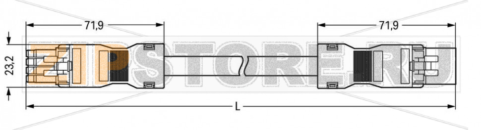 pre-assembled interconnecting cable; Eca; Socket/plug; 4-pole; Cod. B; Control cable 4 x 1.0 mm; 5 m; 1,00 mm; gray Wago 891-8994/005-503 Protected against mismating and maintenance-freeLow profile with 4.4 mm pole spacingComponents can be clearly printed on and color-coded to meet custom requirements....