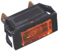 Voyant rectangulaire clipsable ambre -