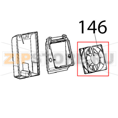 Cooling fan 230 V Unox XVC 205E Cooling fan 230 V Unox XVC 205EЗапчасть на деталировке под номером: 146