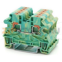 Клемма заземляющая Push-in, желто-зеленая CHIKU RPI 4-PE