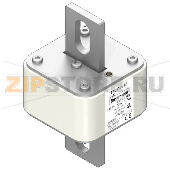 Предохранитель, 1100 A, AC 690 В, 200 кА, size 3, 76x92x135 мм, aR, IEC UL Eaton FUSE 1100A 69 