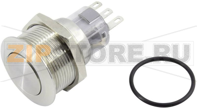 Кнопка 250 В, 5 A, 1 x выкл/вкл, с фиксацией, IP65, 1 шт TRU Components TC-GQ22-A-11Z/S203 