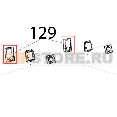 Protezione ventola raffredamento Unox XVC 1005EP Protezione ventola raffredamento Unox XVC 1005EPЗапчасть на деталировке под номером: 129
