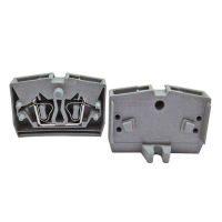 Мини-клемма проходная, пружинная, серая CHIKU RST 2,5M-MID-B