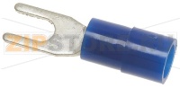 КАБЕЛЬНАЯ КЛЕММА С ВИЛКОЙ СИНЯЯ Ø 3,2 MM 100 ШТ