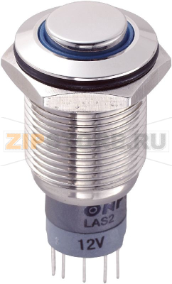 Кнопка антивандальная 250 В/AC, 3 А, 1 x вкл/вкл, без фиксации, IP67, 1 шт TRU Components LAS2GQH-11E/B/12V/N/P 