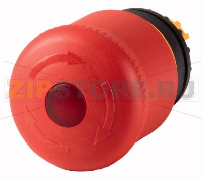 Головка кнопки аварийной остановки с подсветкой, отмена фиксации поворотом Eaton M22-PVLT 