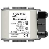 Предохранитель, 450 A, AC 690 В, 200 кА, size 1, aR, IEC UL Eaton FUSE 450A 690V 1*BKN/50 AR UC