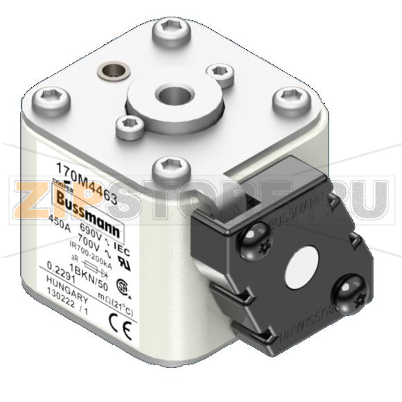 Предохранитель, 450 A, AC 690 В, 200 кА, size 1, aR, IEC UL Eaton FUSE 450A 690V 1*BKN/50 AR UC 