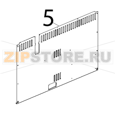 Schiena inox Unox XBC 604P Schiena inox Unox XBC 604PЗапчасть на деталировке под номером: 5