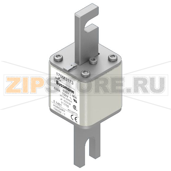 Предохранитель, 630 A, AC 690 В, 200 кА, size 1, 45x45x134 мм, aR, DIN, IEC Eaton FUSE 630A 690 