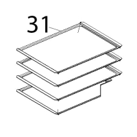 Teglia 460x330 piana alluminio Unox XF 130