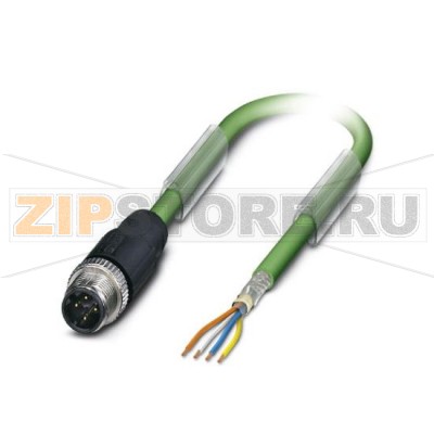 Системный кабель шины Phoenix Contact SAC-4P-M12MSD/ 2,0-933 PROFINET, 4-полюсн., ПВХ, зеленый RAL 6018, экранирован., Штекеры прямое M12, с механическим ключом D-типа, к свободный конец, Длина кабеля: 2 м.Минимальный заказ: 1 шт.Упаковка: 1 шт.