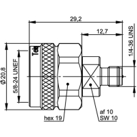 Разъем коаксиальный, гнездо N, обратный штекер SMA, 1 шт Telegärtner J01027R0001